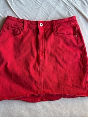 Arizona Jean Co. Red Denim Mini Skirt